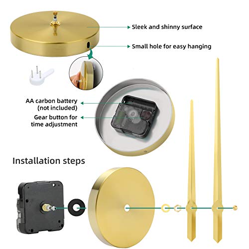 Vreaone Large 3D Diy Wall Clock, Giant Roman Numerals Clock Frameless Mirror Big Wall Clock Home Decoration For Home Living Room Bedroom Wall Decorations(Gold) #TOP2