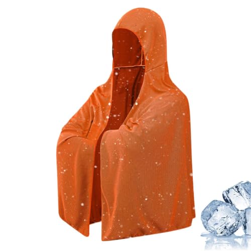 Sudadera con capucha refrescante capa de protección solar toalla absorbente