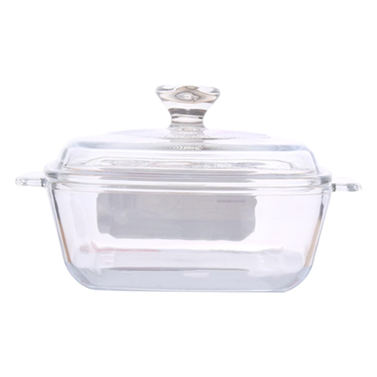 Mikrowellen Glasschüssel mit Deckel aus Weißem Glas 0,8l Hitzebeständig und Mikrowellengeeignet mit Symmetrischem Ohrgriff für Küchenschüssel und Aufbewahrung von Lebensmitteln
