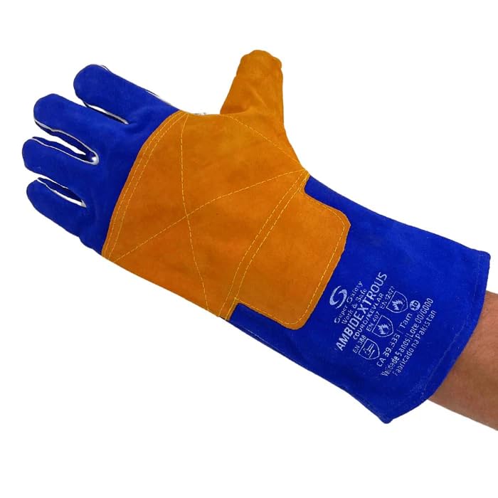 Luva para Solda de Raspa Super Weld 40cm Total CA39333 - Ambidestra (Peça)