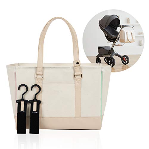 FINECHI Diaper Bag (Special Edition) | Lightweight, Stroller Hooks Included, Mini Ice Pocket, Non-Toxic Materials (Original Ivory) FINECHI Diaper Bag (Special Edition) | Lightweight, Stroller Hooks Included, Mini Ice Pocket, Non-Toxic Materials (Original Ivory)