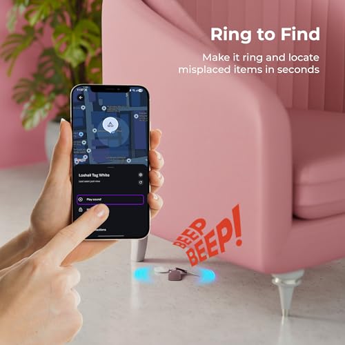 Image of Zebronics Smart Finder Tag (Android Only), Google Find Hub Compatible, Ring to Find, Lost Mode & Real Time Item Tracking, Quick Setup, 1 Year Battery Backup, Lanyard Included (Loshall Tag, White)