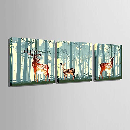 Tableau triptyque forêt en impression HD sur toile canvas premium