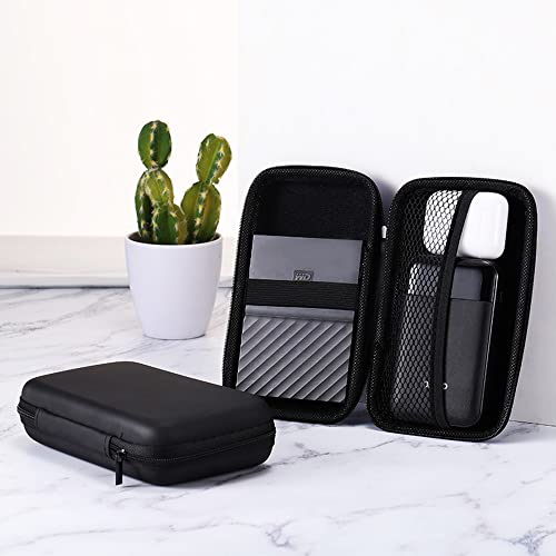 Hard Drive Carrying Case Storage Organizer Bag 2.5’’ Eva Carry Pouch Compatible With Western Digital Wd Elements Seagate, My Passport,Toshiba Canvio Portable Hard Drives (Black-B) #TOP3