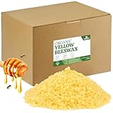 YASNAY Yellow Beeswax Pellets 5LB, 100% Organic Beeswax, Beeswax for Candle Making, Body, Skin Care DIY, Lip Balm and Soap Making Supplies