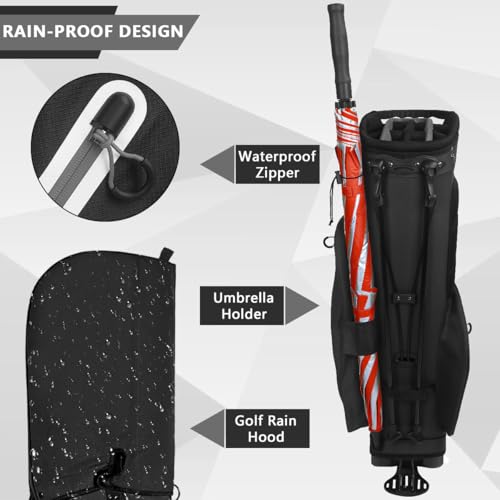 14-Way Golf Stand Bag, Lightweight Golf Bag with Stand for Men and Women - Image 4