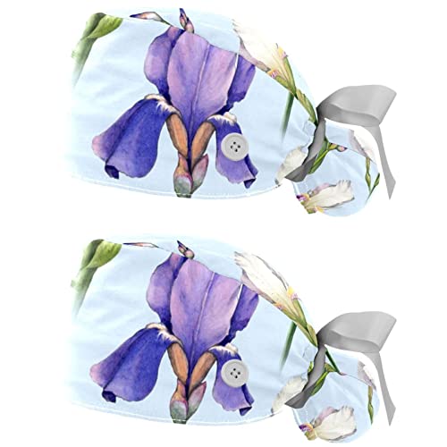 Casquettes de travail anti-transpiration calots bouffants fleurs JDEZ