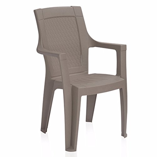 Image of Nilkamal ROSA Plastic Mid Back with Arm Chair | Chairs for Home| Dining Room| Bedroom| Kitchen| Living Room| Office - Outdoor - Garden | Dust Free |100% Polypropylene Stackable Chairs | Set of 2