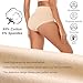 Molasus Women's Soft Cotton Underwear Briefs High Waisted Postpartum Panties Ladies Full Coverage Plus Size Underpants Nude,Medium