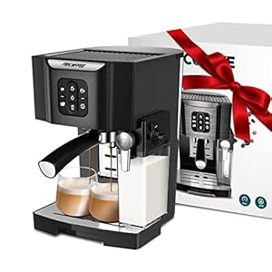 Espresso Machine with Milk Frother, 20 bar Semi-automatic Pump Espresso Machine, All-in-one Steam Espresso Machines for Coffee Lovers, Mother’s Day Gift