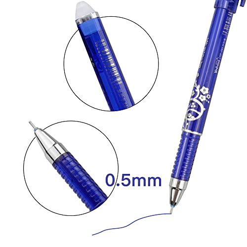 ZoZoMaiy 24 Pezzi Penne Cancellabili Blu Penna