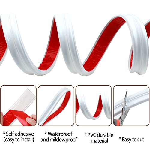 Flexible Molding Trim Self Adhesive-16.4 Feet Long White Peel And Stick Molding For Bathroom, Wall Edge, Tile, Mirror Frame, Home Walls Decor #TOP3