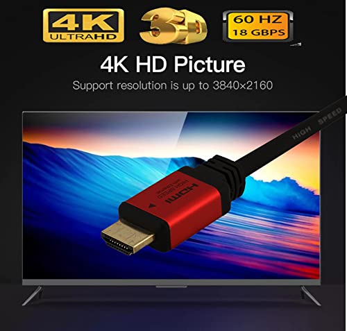 Image of C&E High Speed Ultra HDMI Cable CL3 Rated (25 Feet /7.6 Meter) with Ethernet, Supports (4Kx2K@60HZ), Video 4K UHD 2160p, HD 1080p, 3D, Xbox PlayStation PS3 Audio Return, Version Red (3 Pack)