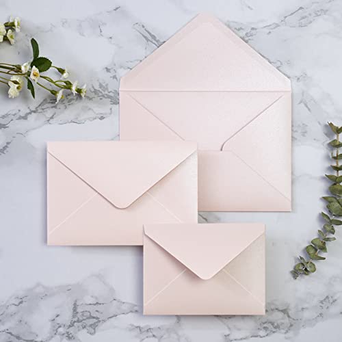 PONATIA 50 Pack A1 Envelopes, 3.62 x 5.2\'\' Blush Pink Envelopes Perfect for Weddings Cards, RSVP Cards, Response Cards, Baby Showers, Thank You Notes, Photos and any 3.5x5\" inserts - Thumbnail 5