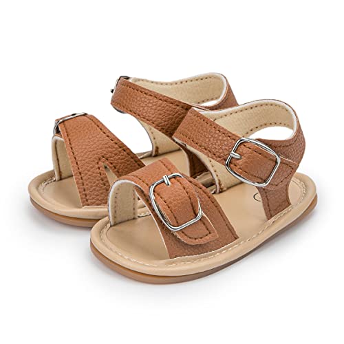 Image of Babelvit Infant Baby Girl Boy Sandals Comfort Premium Summer Outdoor Casual Beach Shoes with Flower Bowknot Anti Slip Rubber Sole Newborn Toddler Prewalker First Walking Shoes