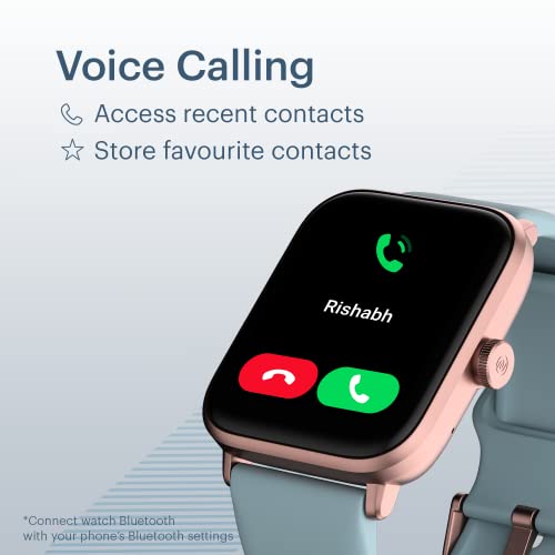 Image of Noise ColorFit Pro 3 Alpha Bluetooth Calling Smart Watch with Alexa Built-in, 1.69 inch(4.29cm) Display, 80+ Songs Storage, 100 Sports Modes, 5ATM Waterproof & Noise Health Suite (Smoky Blue), OneSize