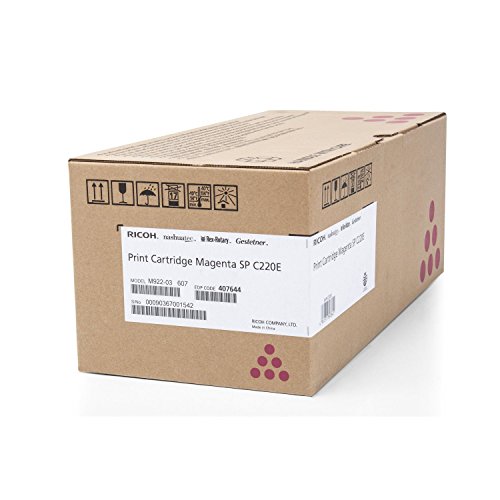 Toner original para Ricoh Aficio SP C 220 Series Ricoh ct220mgt, SPC220E, typespc220e 406054, 406099, 406100, 406142, 406767, 407644, k24102 – PREMIUM Impresora de tóner – magenta – 2000 páginas