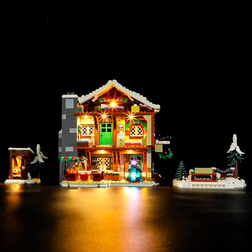 YEABRICKS LED Light for Lego-10325 Icons Alpine Lodge Building Blocks Model (Lego Set NOT Included), Ice, 17 cm x 12 cm x 5 cm - Image 2