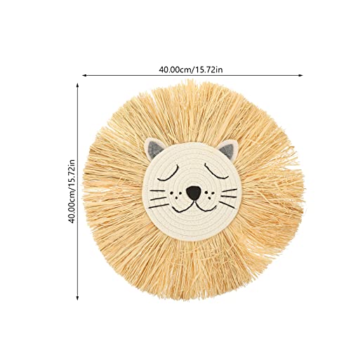 FOMIYES Cabeça De Decoração De Parede Cabeça De Animal Tecida Pingente De Macramê Tricotado À Mão Pa