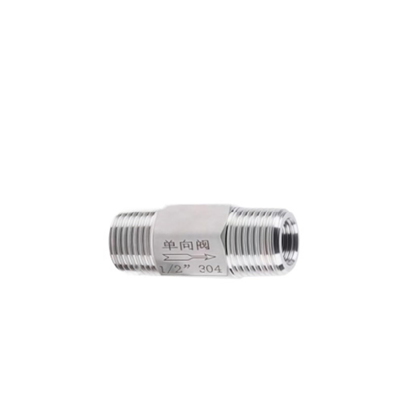 Uyzndkvsi Men's To 304 Stainless Steel 1/8" 1/4" 3/8" 1/2" 3/4" Non-Return Inline 1-Way Check Valve(,3/4")