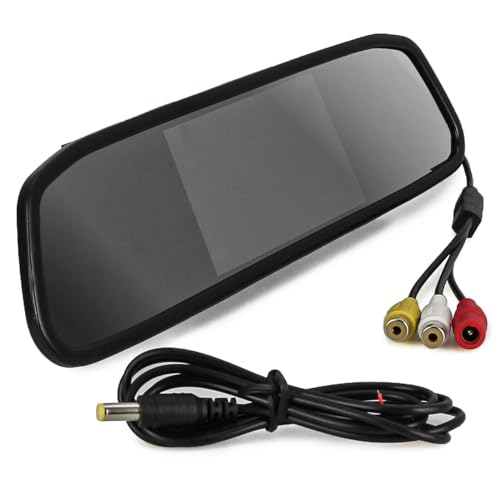 Espelho Retrovisor Automotivo Tela Hd LCD Panorâmico Estacionamento com Câmera Ré Colorida