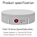 JAYEGT Motorized Rotating Display Stand,220 Lbs Load, 360 Degree Electric Rotating Turntable for Photography Products Display,Show,Remote Control Angle, Speed (White/8.66Inch / Rechargeable/Adapter)