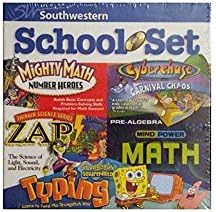 Southwestern School Set: Mighty Math Number Heroes, Cyberchase Carnival Chaos, Thinkin' Science Series Zap!, Mind Power Math Pre-Algebra, Spongebob Squarepants Typing