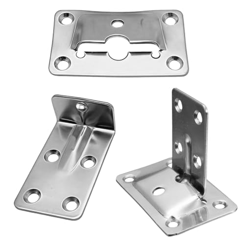 2 Sets Boat Table Mounting Brackets - Marine Grade Folding Shelf Supports for Yacht, Caravan, RV Hardware Accessories, Stainless Steel