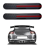 TOBENBONE 2PCS USA American Metal Flag Car Decal Emblem, 3D Metal Adhesive Auto Fender Bumper Badge Stickers, Fit for Auto SUV Truck Motorcycle (Black/Red)