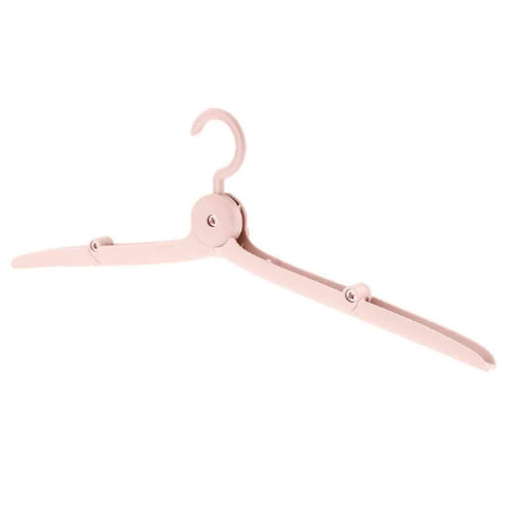 MOBYGKFY 1pcs Travel Portable Folding Hanger Multi-Functional Travel Hanger Camping Travel Clothing Drying Cloth Hangers Storage(Roze)