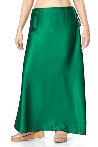 Image of Madhu Fashion Women's Satin Saree Petticoat Saree Underskirt