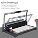 Spiral Binding Machine, 21-Hole, 450 Sheets Capacity, Punch up to 15 Sheets, Comb Binding Machines for Letter Size A5/A4 Paper with 100pcs 1/4