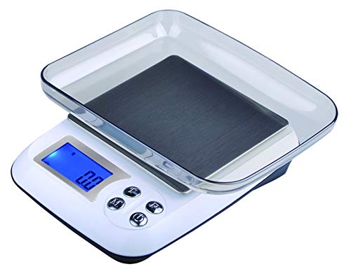 Electronic Multifunctional Weighing Scale,3kg 0.1g LCD Digital Kitchen Scale Household Large Stainless Steel Platform Food Diet Scales Counting Balance with Tray Accurate Measurement (One Color)