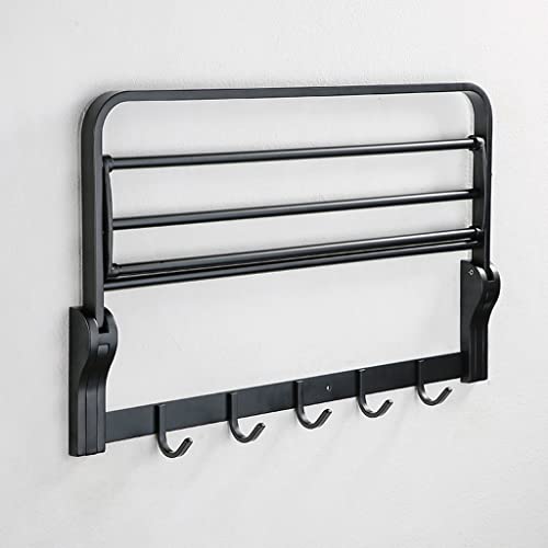 Serviette pliable de bain support mural avec double rail de séchage