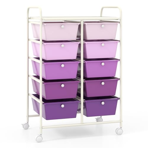 GIANTEX Carro de Almacenamiento con 10 Cajones