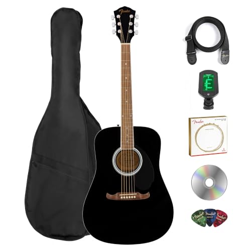 Fender FA-125 Dreadnought Acoustic Guitar - Black...