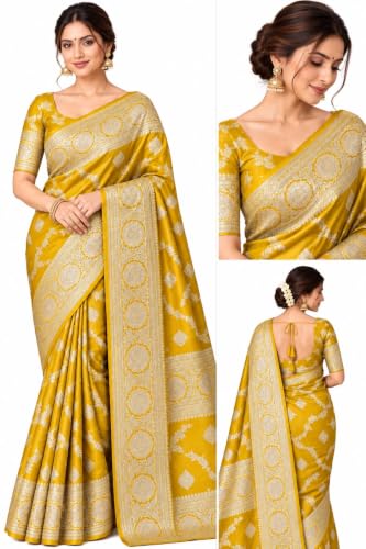 Kashi Banarasi Sarees Royal Mustard Katan Silk Saree