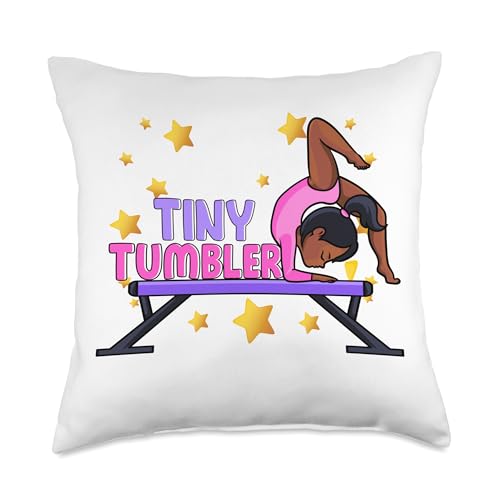 Gymnastics Tees NYC Tiny Tumbler Birthday Girl Pillow 18x18