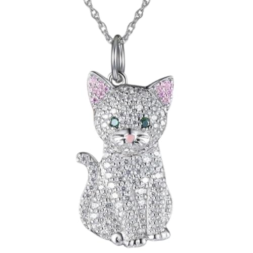 Collier chaton aux oreilles jaune rose : bijou élégant en pendentif pour femme