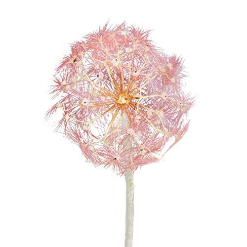 HUIKJI 2 flores de diente de león artificial, flores de seda artificial, preciosas flores de diente de león de imitación para decoración del hogar