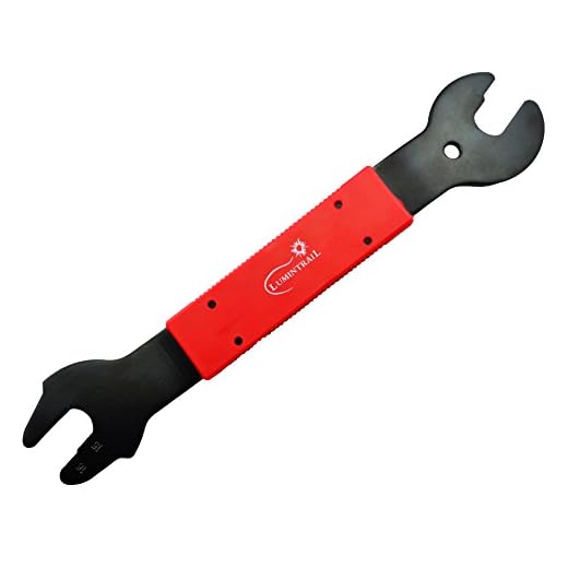 Lumintrail Pedal Wrench 17, 16, 15 mm Double Sided Bike Spanner