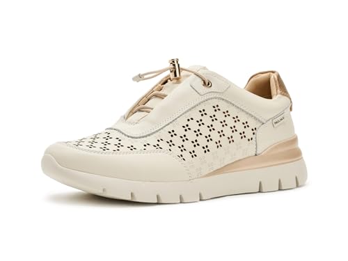 Pikolinos Cantabria Deportivos Mujer | en Cuero | Extraligero | Memory Foam en Color Blanco