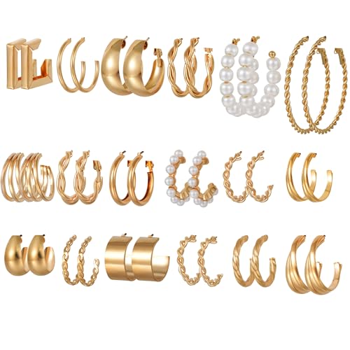 Shining Diva Fashion 18 Pairs Combo Earring Set Latest Stylish We...
