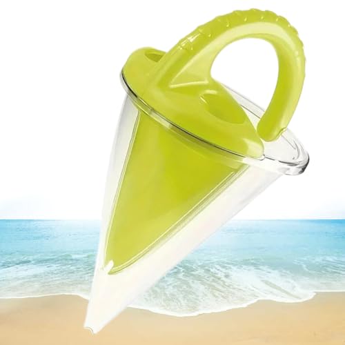 Embudo Juguete Playa, Embudo Arena Playa, Juguete para Mezclar Arena y Agua, Spilling Funnel, Construcción de Castillos de Arenas, para Creaciones Espectaculares (Verde)