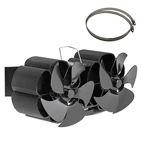 Mirweon Quiet Home Fan 10 - Ventilador de distribución de calor eficiente para estufa más grande