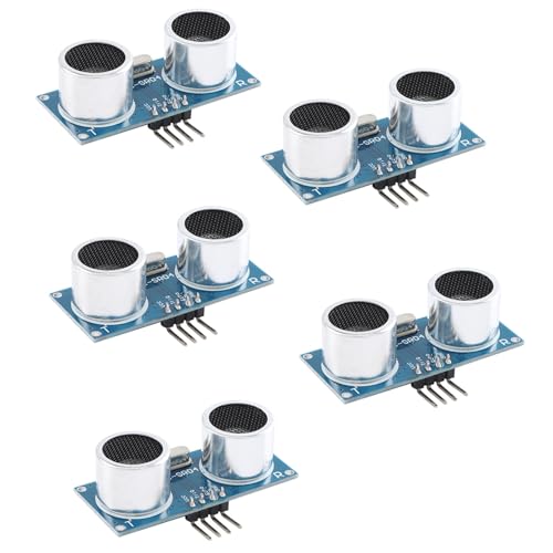 5Pcs HC-SR04 Ultrasonic Ranging Module HC-SR04+ Ultrasonic Distance Measurement Module Board 2.8-5.5V 4M UART IIC 1-Wire Measurement Sensor Probe Module