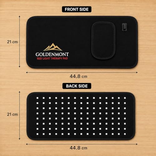 Image of Red Light Therapy Pad for Body, 660nm Red & 850nm Near Infrared Light Therapy Device for Muscle Recovery, Pain Relief Support, Wellness & Skin Care