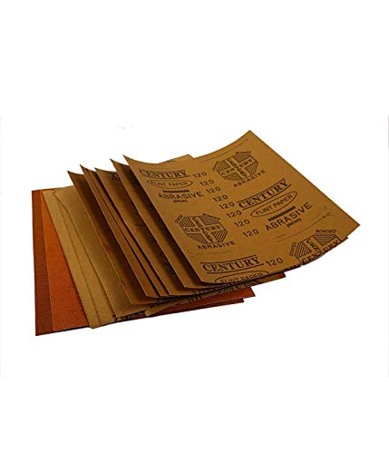 Image of ikis Sanding Paper /Emery Paper /Sandpaper (Brown, Grit-80 4-100 4-120 4 Pieces) Pack of 12