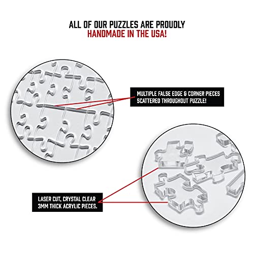 Image of Clear Difficult Puzzle! 100 Pieces - Very Difficult And Fun! - Clear Acrylic - Waterproof!, Adult