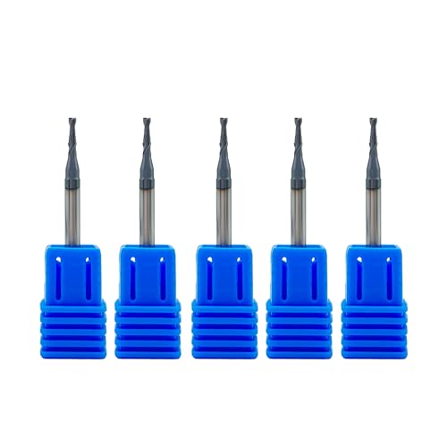 Image of Carbide Square End Mill - 2 Flute - 1 /16 inch 2T (5 Piece, 1 /16 inch) - for Milling Alloy Steels, Hardened Steel, Metal & More - Mill Bits Sets for DIYers & Professionals by LU&MN